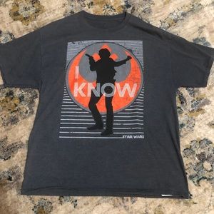Disney Parks Star Wars Han Solo Mens Tee Size XL